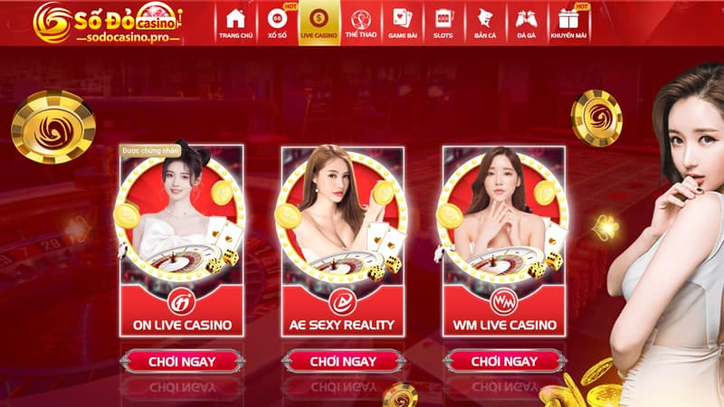 Giới thiệu sảnh on live casino