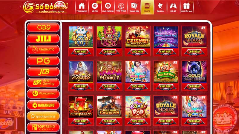 giới thiệu sảnh slot game Spadegaming